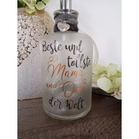 Leuchtflasche "Beste Mama Und Oma" Led Flaschenlicht Dekolampe Geschenk von DekostudioBirgit