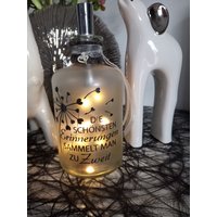Leuchtflasche "Erinnerungen..." Led Flaschenlicht Dekolampe Geschenk von DekostudioBirgit