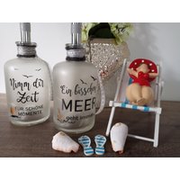 Leuchtflasche Mit Spruch "Meer" Led Flaschenlicht Dekolampe Geschenk von DekostudioBirgit