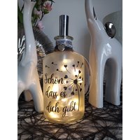 Leuchtflasche "Schön, Dass Es Dich Gibt" Led Flaschenlicht Dekolampe Geschenk von DekostudioBirgit