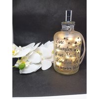 Leuchtflasche "Schwester-Kindheit-Pusteblume" Led Flaschenlicht Dekolampe Geschenk von DekostudioBirgit