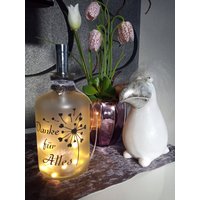 Leuchtflasche "'danke Für Alles" Led Flaschenlicht Dekolampe Geschenk 20 Leds von DekostudioBirgit