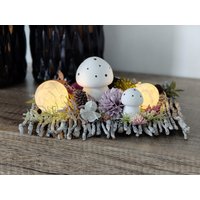 Tischdeko Tischgesteck Rebenmatte Raysin Pilze Herbst Geschenk 10 Leds Timer Tischdeko Tischgesteck Rebenmatte Raysin Pilze Herbst Geschenk 10 Leds Timer von DekostudioBirgit