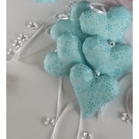 stoffherzen - Herzen Dekoherzen Blau, Baumschmuck, Weihnachtsdeko, Türkranz, Fensterdeko, Geschenkanhänger, Tischdeko, Christbaumschmuck stoffherzen - Herzen Dekoherzen Blau, Baumschmuck, Weihnachtsdeko, Türkranz, Fensterdeko, Geschenkanhänger, Tischdeko, Christbaumschmuck von DekostuebchenbyDaBu