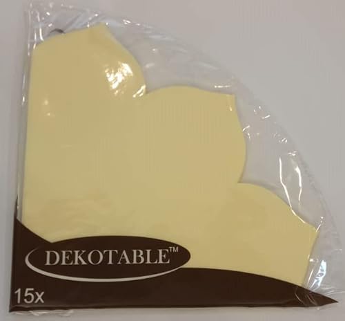 15er Pack Japan-Servietten in creme, Durchmesser 30 cm von Dekotable