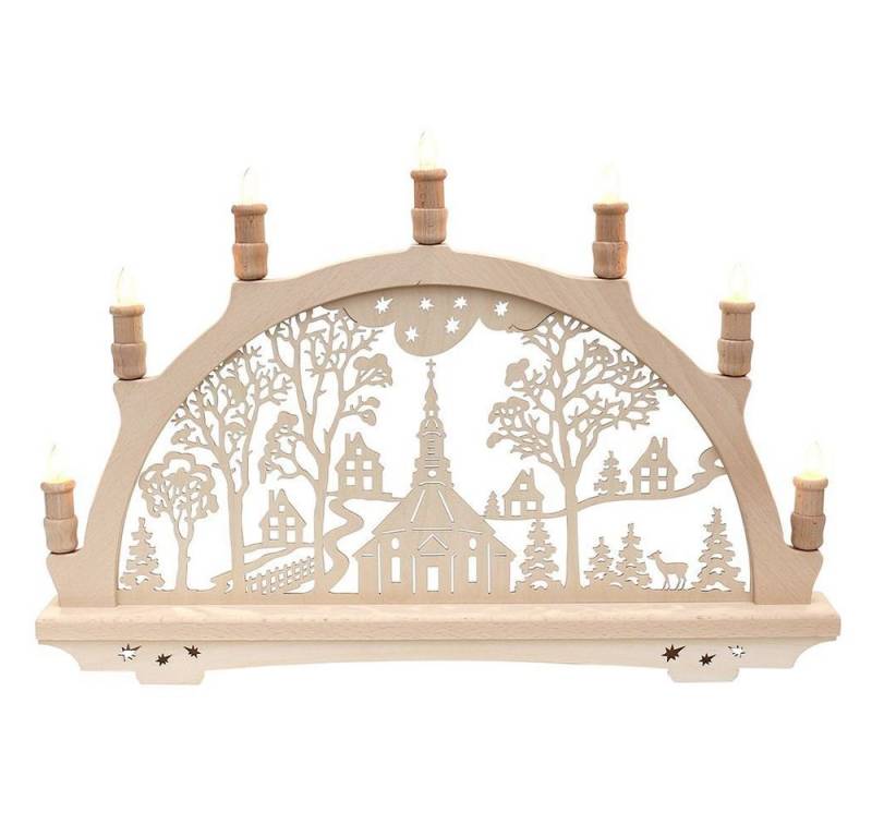 Dekoteam24 Schwibbogen Erzgebirge Holz Schwibbogen - Seiffener Kirche - 7 flammig Dekoteam24 Schwibbogen Erzgebirge Holz Schwibbogen - Seiffener Kirche - 7 flammig von Dekoteam24