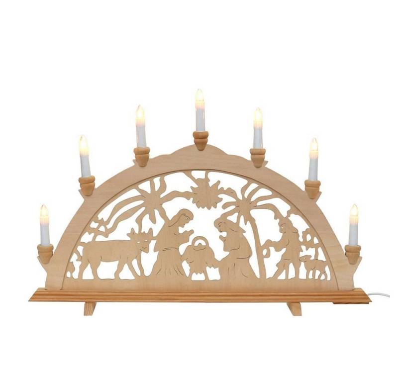 Dekoteam24 Schwibbogen Holz Schwibbogen - Geburt - 7 flammig Dekoteam24 Schwibbogen Holz Schwibbogen - Geburt - 7 flammig von Dekoteam24