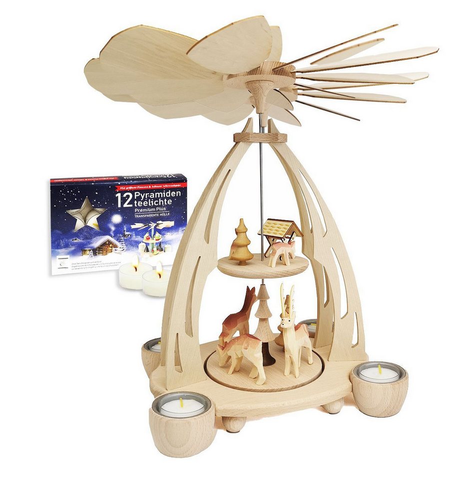 Dekoteam24 Weihnachtspyramide Holz-, Tisch-, Teelicht-, Weihnachts-, Pyramide - Rehe Dekoteam24 Weihnachtspyramide Holz-, Tisch-, Teelicht-, Weihnachts-, Pyramide - Rehe von Dekoteam24