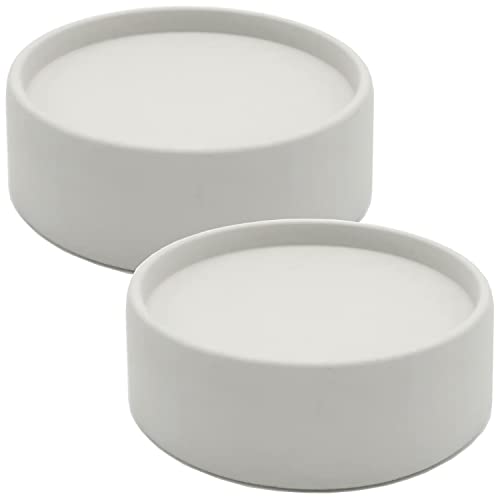 Dekovita 2er Set Kerzenhalter Ø11x4cm Beton-Optik Hellgrau - Kerzenständer für Stumpenkerzen - Stein Untersetzer rund Dekovita 2er Set Kerzenhalter Ø11x4cm Beton-Optik Hellgrau - Kerzenständer für Stumpenkerzen - Stein Untersetzer rund von Dekovita