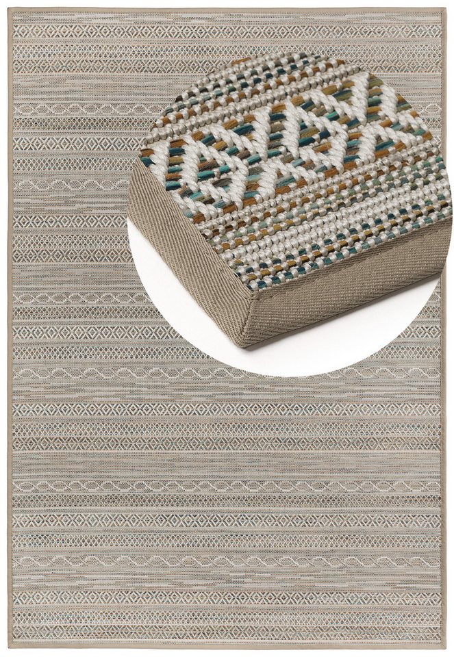 Dekowe Teppich Joy Barbados beig, rechteckig, Höhe: 10 mm, meliert, gestreift, Rauten, mit Bordüre, In- und Outdoor geeignet Dekowe Teppich Joy Barbados beig, rechteckig, Höhe: 10 mm, meliert, gestreift, Rauten, mit Bordüre, In- und Outdoor geeignet von Dekowe