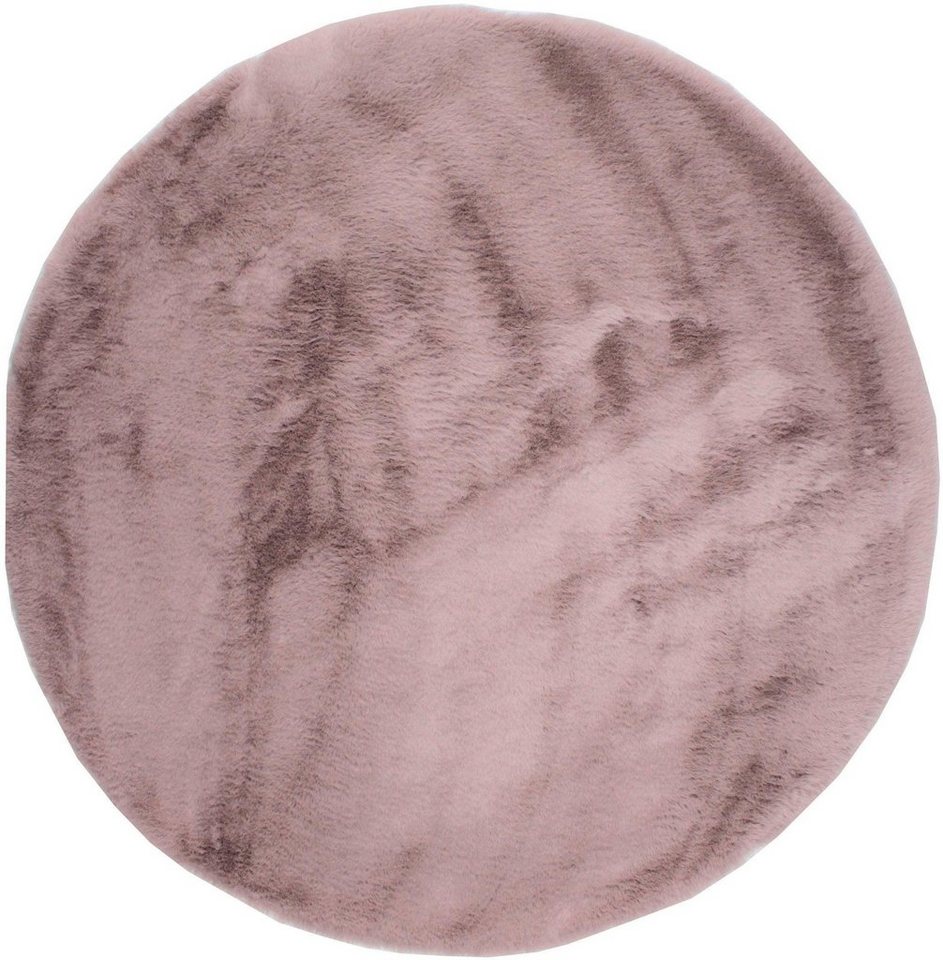 Fellteppich Roger, Dekowe, rund, Höhe: 20 mm, Kunstfell, Kaninchenfell-Haptik, ein echter Kuschelteppich von Dekowe