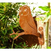 Eule Rufus Auf Ast 35x42cm Edelrost Zum Anschrauben An Holz Vogel Vögel Uhu Kauz Rost Gartendeko Baumdeko Rostige Deko Landhaus von Dekowelt1111
