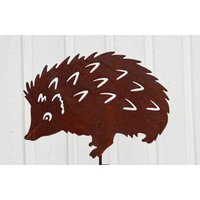 Kleiner Igel 16x22cm Zum Stecken Gartenstecker Edelrost Rost Metall Rostfigur Herbstdeko Gartenfigur Wetterfest Rostige Deko Beetstecker von Dekowelt1111