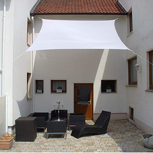 Dekowelten Luxus Terrassen Sonnensegel viereck der ExtraKlasse 3x3m Weiss Regenschutz wasserdicht Dekowelten Luxus Terrassen Sonnensegel viereck der ExtraKlasse 3x3m Weiss Regenschutz wasserdicht von Dekowelten
