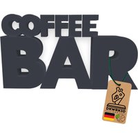 Coffee Bar Schriftzug - Kaffee Schild Dekoration Kaffeebar Aufsteller Deko Kaffeeecke Kaffeetheke Dekofigur Aus Kunststoff von Dekowerk3D