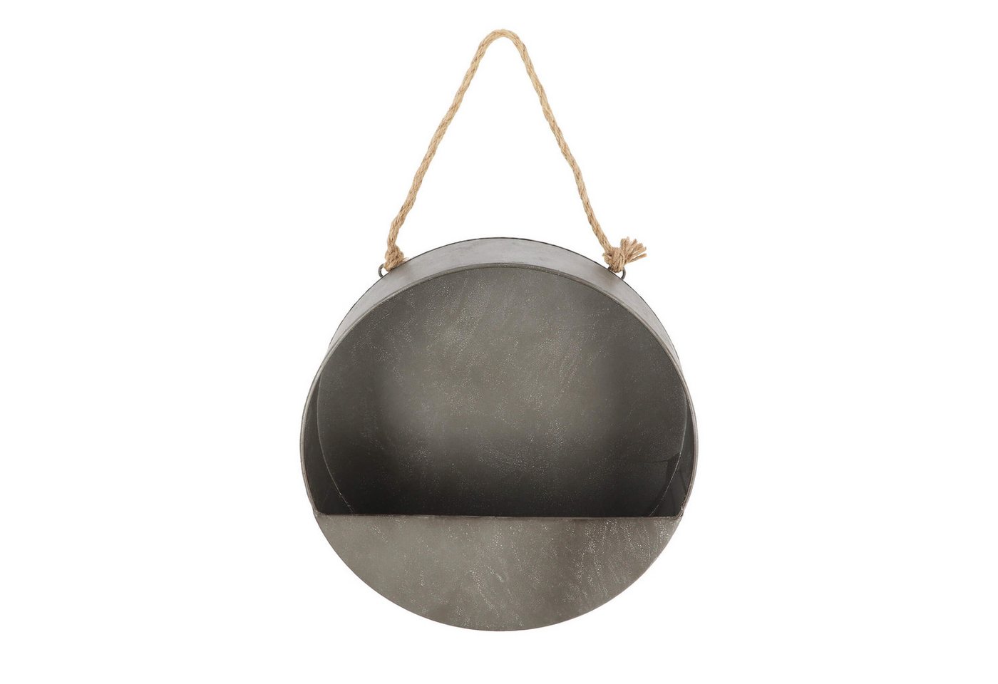 Dekowunder Blumenkasten Wandpflanzer Zink L Ø 35 cm – zum Aufhängen mit Juteband, Vintage-Look Dekowunder Blumenkasten Wandpflanzer Zink L Ø 35 cm – zum Aufhängen mit Juteband, Vintage-Look von Dekowunder