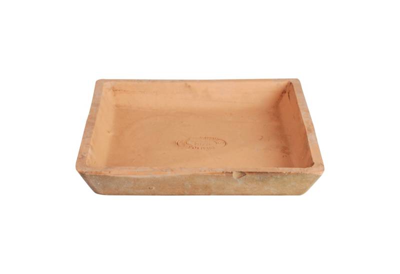 Dekowunder Übertopf Eckiger Aged Terracotta Untersetzer 20 x 20 x 3 cm im Landhausstil von Dekowunder