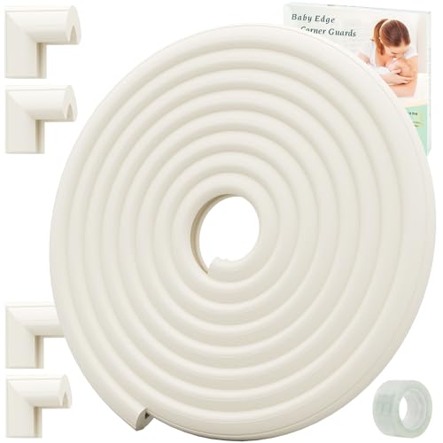 Dekukar Kantenschutz Baby Proofing (Große 2.3m/7.5ft + Kante 4 Eckenschützer), Schwerlast Soft NBR Schaum Möbel Kamin Tische Sicherheit Stoßstange Schutz Guards (vorgeklebt, einfache Installation) von Dekukar