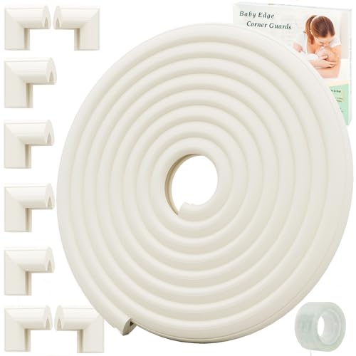 Dekukar Rand Ecke Schutz Baby Proofing(Große 4.4M Rand 8 Eckschutz), Heavy-Duty Soft NBR Schaumstoff Möbel Kamin Tische Sicherheit Stoßstange Schutz Guards (Pre-Taped, einfache Installation) von Dekukar