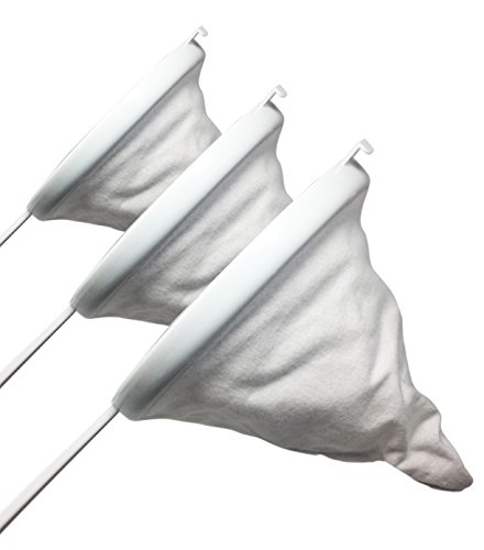 DEL - Flanell-Sieb - Filterstoff aus Flanell mit Plastikgriff - Set von 3 Sieben - 16, 18 und 22 cm DEL - Flanell-Sieb - Filterstoff aus Flanell mit Plastikgriff - Set von 3 Sieben - 16, 18 und 22 cm von Space Home