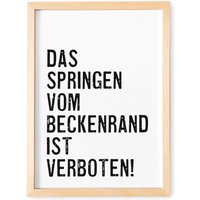 Badezimmer Deko Bad Bild Poster "Springen Vom Beckenrand Verboten" Badezimmer Deko Bad Bild Poster "Springen Vom Beckenrand Verboten" von DelMaDE