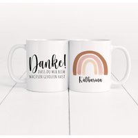 Danke Dass Du Mir Beim Wachsen Geholfen Hast Tasse Erzieherin Personalisiert Regenbogen Kindergärtnerin Geschenk Abschiedsgeschenk von DelMaDE