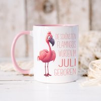 Flamingo Tasse Geburtstagsgeschenk Beste Freundin Mit Monat Geschenk Zum Geburtstag Frauen Teetasse Kollegin Kaffeetasse Aus Keramik 330 Ml von DelMaDE