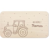 Frühstücksbrettchen Traktor Trecker Holz Personalisiert Holzbrett Für Jungen Geschenk Baby Holzbrettchen Brettchen Frühstücksbrett Gravur von DelMaDE