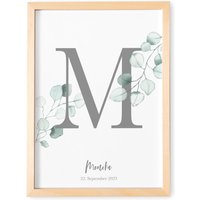 Geburtsposter Buchstaben Poster Personalisiert Mit Eukalyptus Babyposter Geburtsposter Buchstaben Poster Personalisiert Mit Eukalyptus Babyposter von DelMaDE