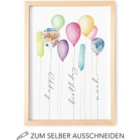 Geldgeschenk Geburtstag Kind Personalisiertes Bild Poster Mit Luftballons Geburtstagsgeschenk Geld Geldgeschenk Geburtstag Kind Personalisiertes Bild Poster Mit Luftballons Geburtstagsgeschenk Geld von DelMaDE