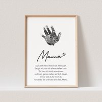 Handabdruck Mama Geschenk Poster Bild Muttertagsgeschenk Baby Personalisiert | Ohne Rahmen Handabdruck Mama Geschenk Poster Bild Muttertagsgeschenk Baby Personalisiert | Ohne Rahmen von DelMaDE