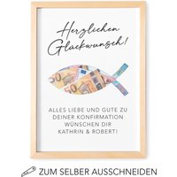 Konfirmation Geschenk Personalisiertes Geldgeschenk Poster Mit Fisch Konfirmation Geschenk Personalisiertes Geldgeschenk Poster Mit Fisch von DelMaDE