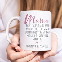 Mama Geschenk Zum Geburtstag Personalisierte Tasse Mutter "Hässliche Kinder" Muttertagsgeschenk von DelMaDE