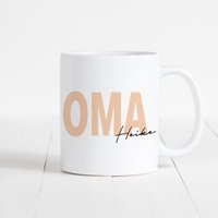 Oma Tasse Keramik Personalisiert Mit Namen Verschiedene Farben Großmutter Geschenk Geburtstag Muttertag Muttertagsgeschenk von DelMaDE