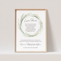 Patenbrief Taufe Patentante Taufpate Poster Personalisiert Geschenk Für Mein Patenkind | Ohne Rahmen Patenbrief Taufe Patentante Taufpate Poster Personalisiert Geschenk Für Mein Patenkind | Ohne Rahmen von DelMaDE