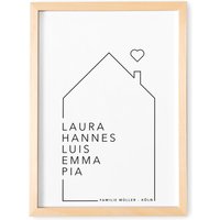 Personalisiertes Familien Poster Mit Namen & Haus Familienposter Geschenk Zum Einzug Personalisiertes Familien Poster Mit Namen & Haus Familienposter Geschenk Zum Einzug von DelMaDE