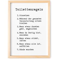Toilettenregeln Bild Badezimmer Poster Gäste Wc Deko Für Die Toilette von DelMaDE
