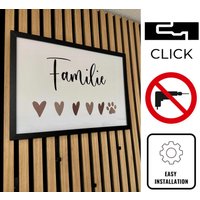 Click System Bilder Haken Ohne Bohren - Bilderrahmen Halterung Akustikpaneele Paneel Gaderobe von DelaDesignDE