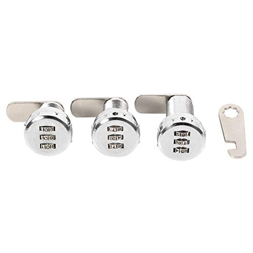 Delaman 3-stellige Zahlenschloss Schloss Codierschloss für Schrank Schublade Briefkasten (Size : 2# Coded Lock for 12~16mm) von Delaman