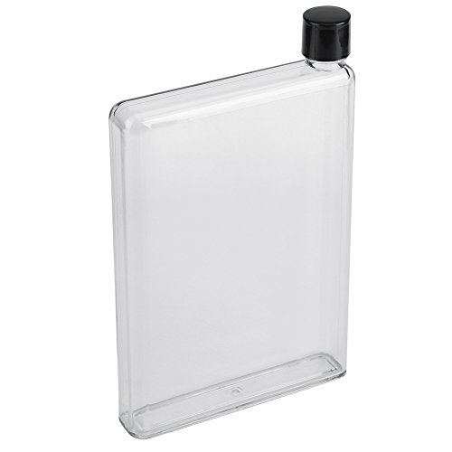 Delaman® Neue Flache Wasserflasche aus AS Material BPA frei, 750ml Transparent (Color : Colorless) von Delaman