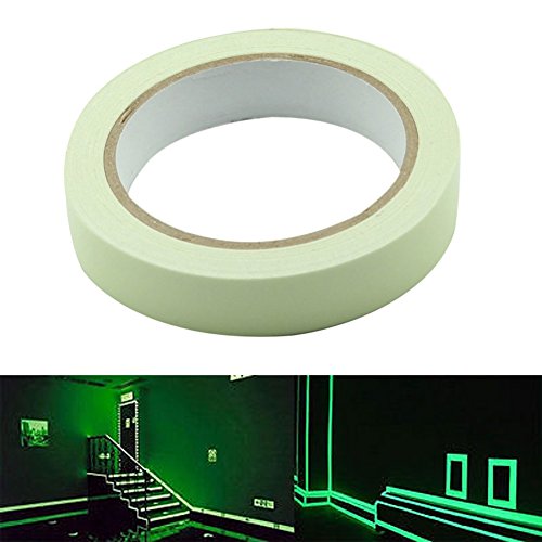 Delaman® Reflektierendes Klebeband Reflektierendes Sicherheitsband Hochintensives Leuchten im Dunkeln Leuchtender Fluoreszierender Nacht Selbstklebender Sicherheitsaufkleber (Größe: 15 mm * 3 m) von Delaman