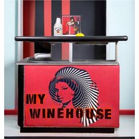 Verkauft _ Amy Winehouse Retro Home Bar, Cocktailbar Der Mitte Des Jahrhunderts, Funky Bar von DelanyDesignsStudio