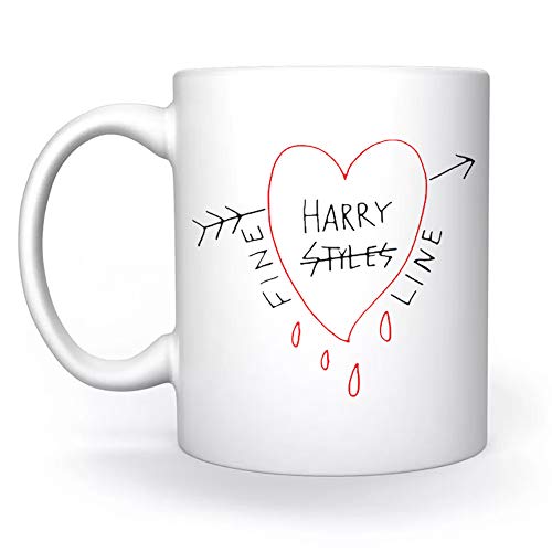 Fine Line Heart Weiß Tassen White Mug Cup von Delavi