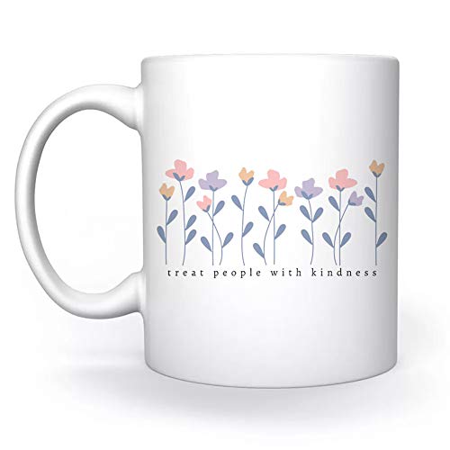 Treat People With Kindness Weiß Tassen White Mug Cup von Delavi