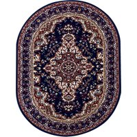 my home Teppich "Oriental, Made in Belgium" oval 7 mm Höhe Orient-Optik, mit Bordüre, Kurzflor, pflegeleicht, elegant von My Home