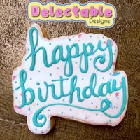 Alles Gute Zum Geburtstag Plakette Cookie Cutter von DelectableDesignsCCs