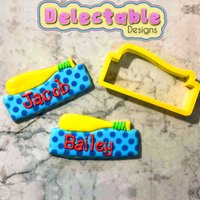 Baseballschläger Mit Namensschild Cookie Cutter von DelectableDesignsCCs