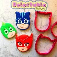 Pajama Maske Cookie Cutter Set von DelectableDesignsCCs
