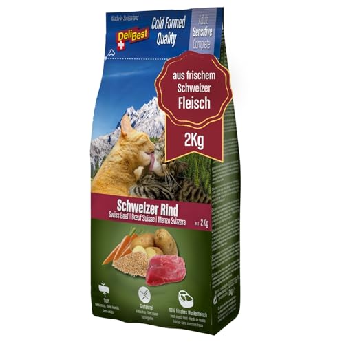 DeliBest Adult Sensitive Complete Cat Rind I halbfeuchtes Futter für Katzen Adult I aus 100% Schweizer Rindfleisch I getreidefrei & ohne andere Zusätze I Katzenfutter halbfeucht I 2 kg DeliBest Adult Sensitive Complete Cat Rind I halbfeuchtes Futter für Katzen Adult I aus 100% Schweizer Rindfleisch I getreidefrei & ohne andere Zusätze I Katzenfutter halbfeucht I 2 kg von DeliBest