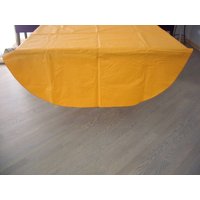Vintage Orange Rennbahn Oval Vinyl Tischdecke von DelicateCreations